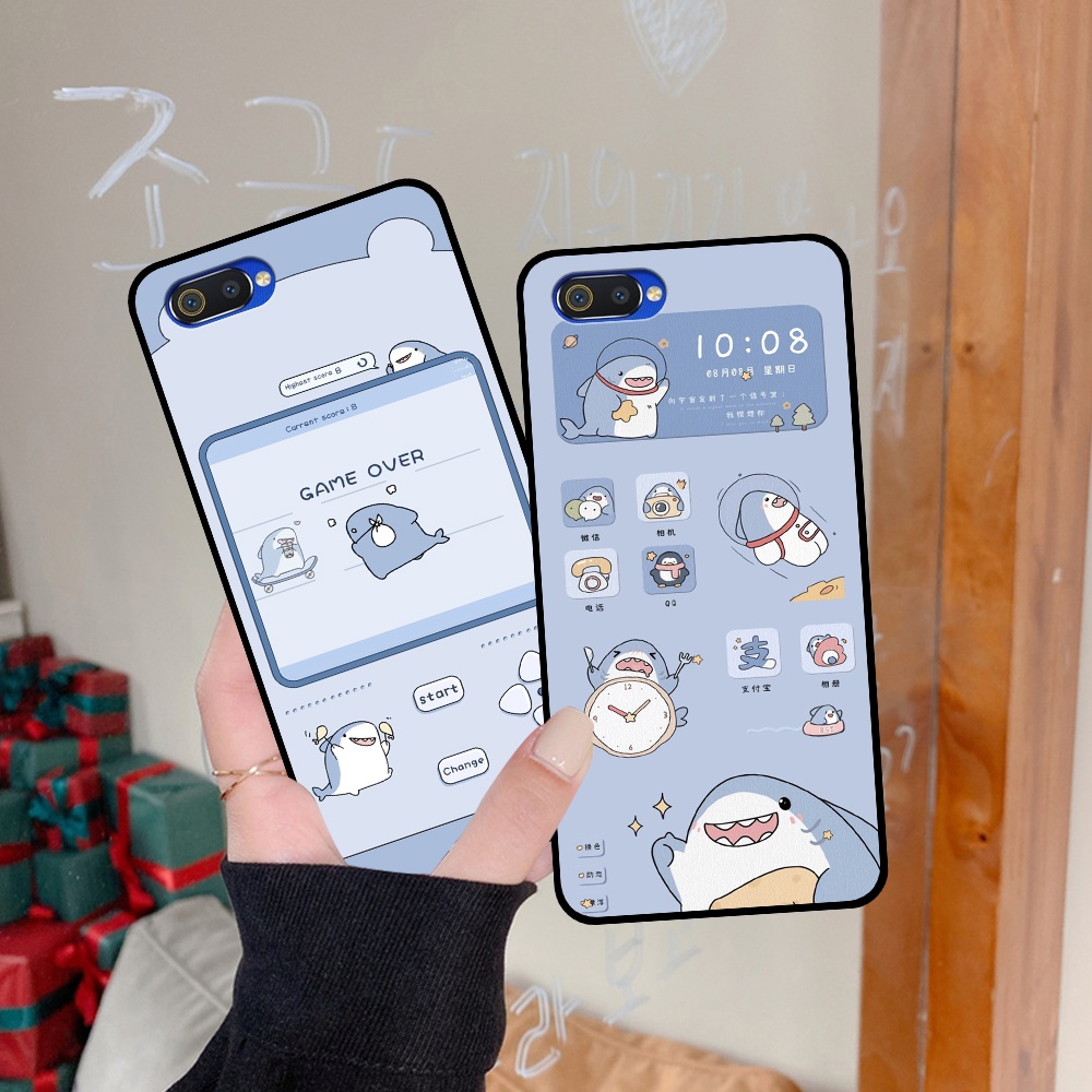 Ốp Realme C1 / C2 in hình nền cá mập đáng yêu giá rẻ