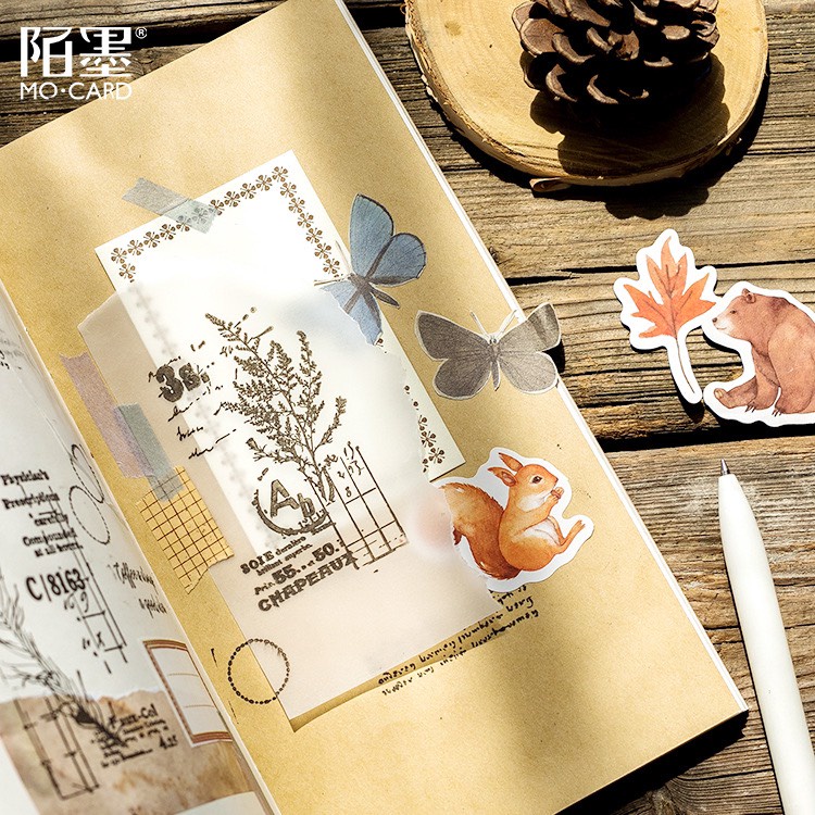 Bộ Sticker / Hình dán Họa Tiết Động vật Mùa Thu (45 Hình)