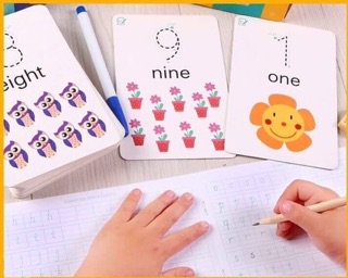 Thẻ chữ số clean wipe book