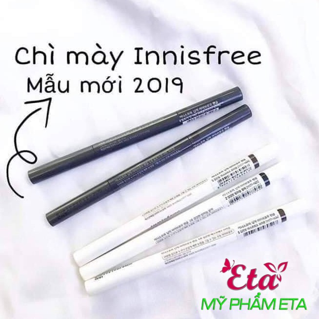 Chì kẻ mày INNISFREE Auto EyeBrow Pencil 2 đầu chống nước, chống trôi [Mới 2019]