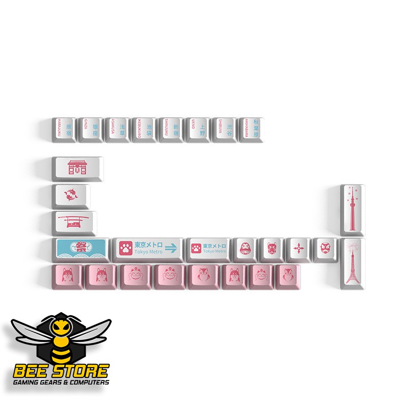 [Mã 267ELSALE hoàn 7% đơn 300K] Bộ Keycap AKKO Tokyo R2 (Chất liệu PBT Dye-Subbed, 28 nút)