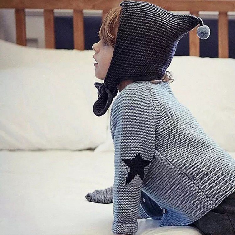 Mũ len đan kèm khăn choàng cổ giữ ấm đáng yêu dành cho bé balo local brand | BigBuy360 - bigbuy360.vn