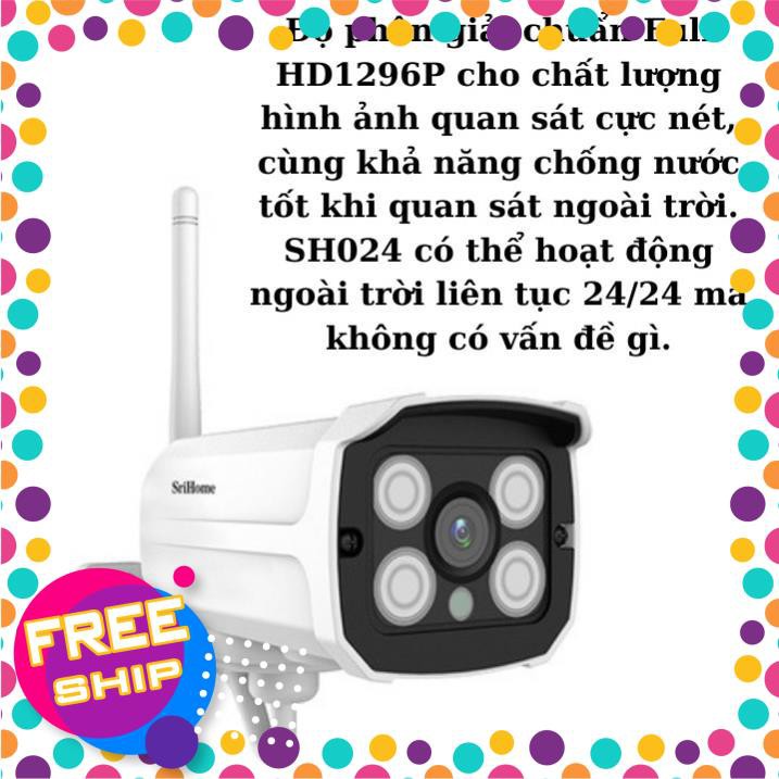 Camera wifi ngoài trời Srihome Sh024 , phát hiện chuyển động , chế độ offline tiện dụng AP hotspot , camera ip , camera