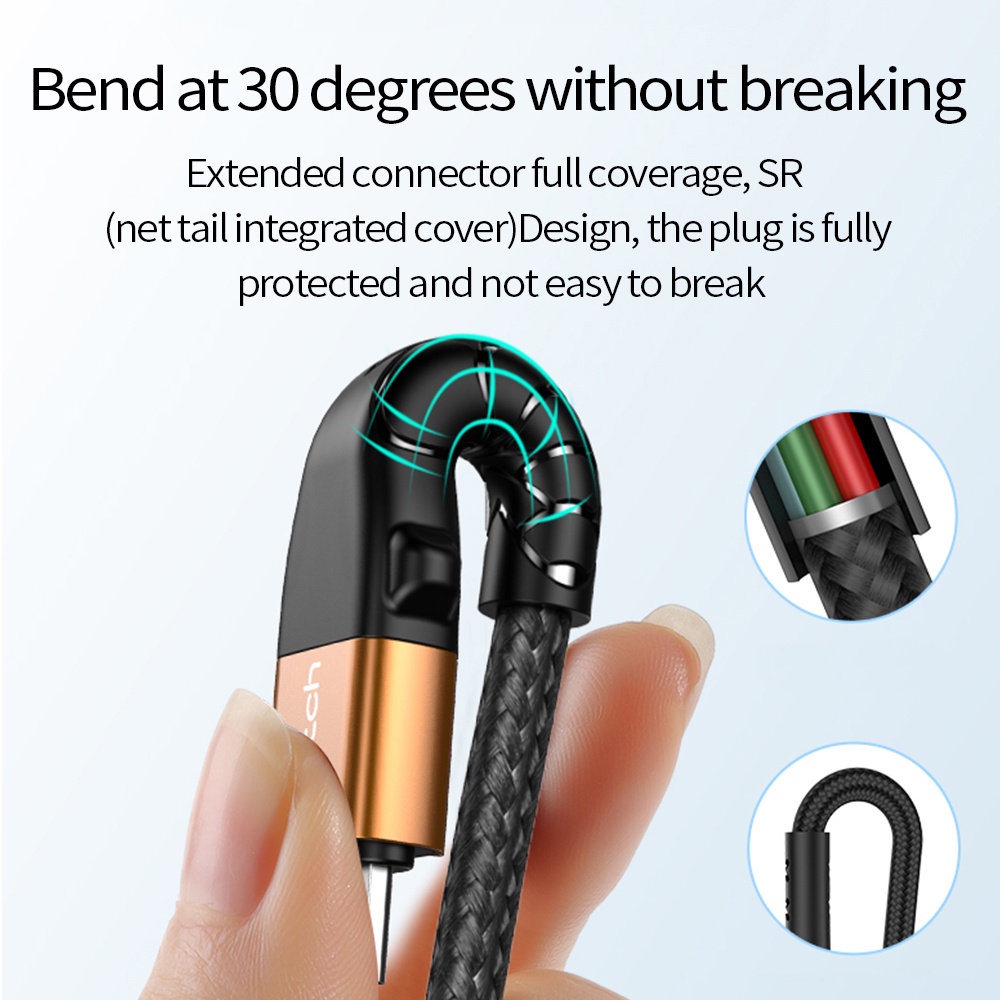 Cáp Sạc 60W PD QC4.0 USB Type C Dài 0.5m / 1m / 2m Tùy Chọn Cho Xiaomi / Samsung