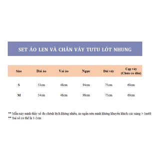 Set Áo Len Chân Và Chân Váy Tutu