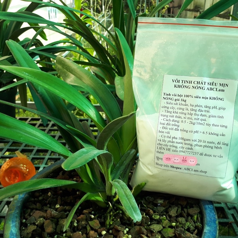 Tinh Vôi Bột 100% Siêu Mịn Không Nóng - Gói 1kg