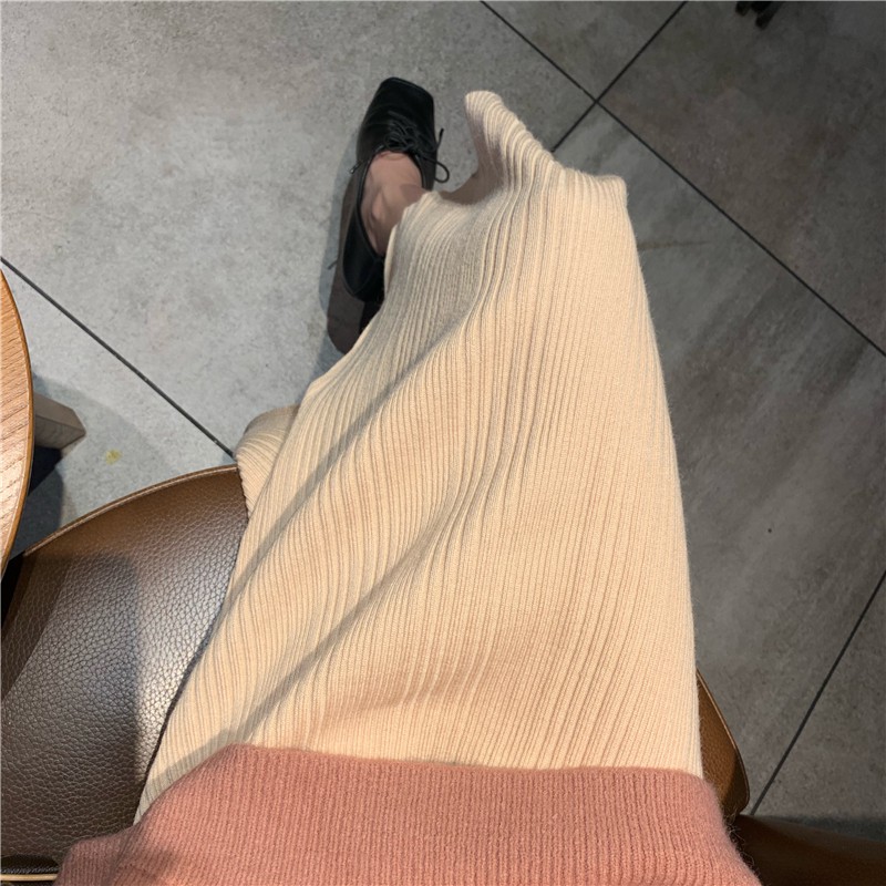 Chân Váy Dệt Kim Mỏng Lưng Cao Xẻ Tà Thời Trang Trẻ Trung | BigBuy360 - bigbuy360.vn