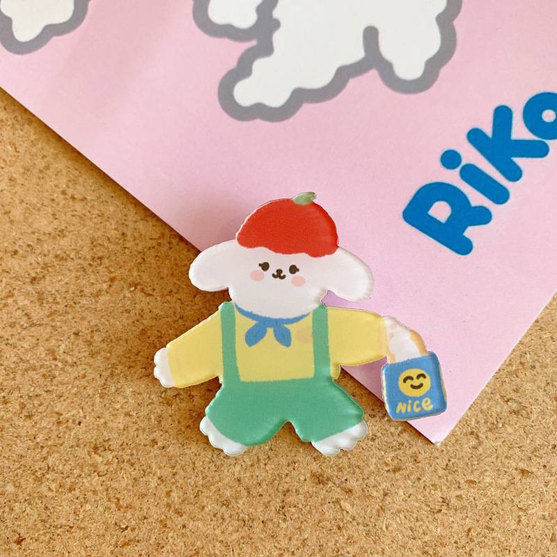 Huy Hiệu Cài Áo Hình Động Vật Hoạt Hình Dễ Thương