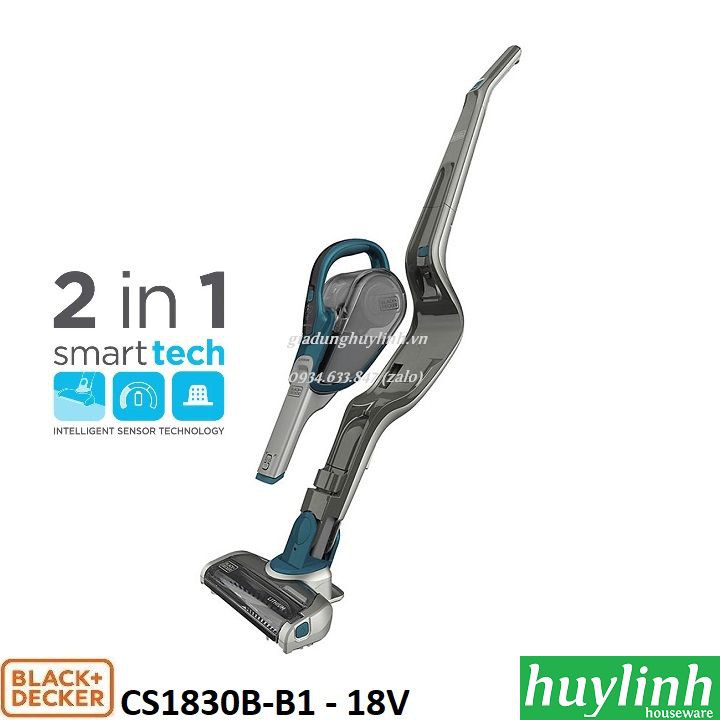 Freeship Máy hút bụi dùng pin 2 trong 1 Black Decker CS1830B-B1 - 18V