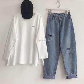 Quần baggy rách 2 vệt
