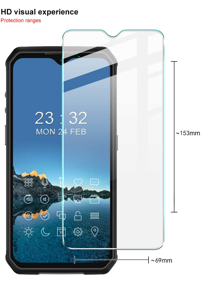 IMAK Kính Cường Lực 9h Siêu Mỏng Chống Nổ Cho Ulefone Armor 9 / 9e