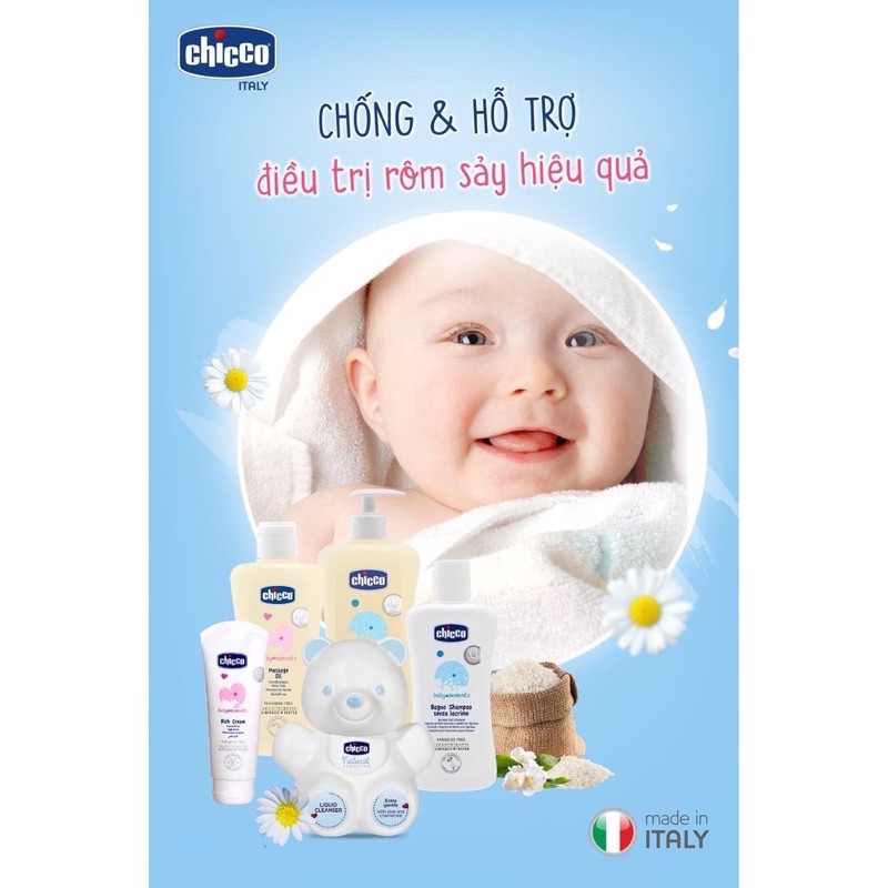 Sữa Tắm Dưỡng Da Nature Sensation Teddy CHICCO 0M+ Chính Hãng Nhập Khẩu Ý