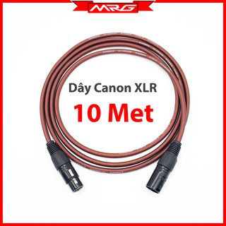 Dây Canon XLR dài 10met, dùng kết nối tín hiệu mixer DMX với đèn, hoặc kết nối tín hiệu âm thanh.