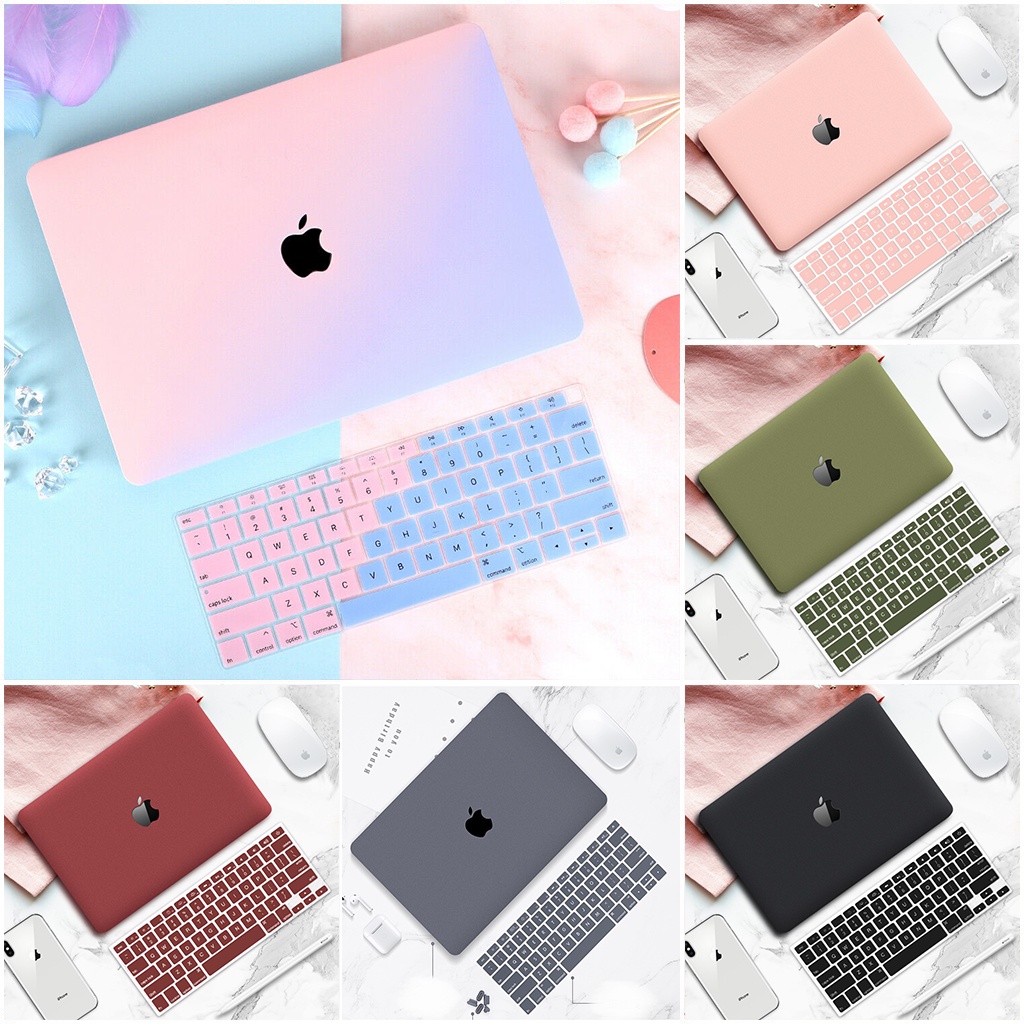 COMBO Case, Ốp + Phủ phím cho Macbook (Tặng Kèm Nút Chống Bụi)