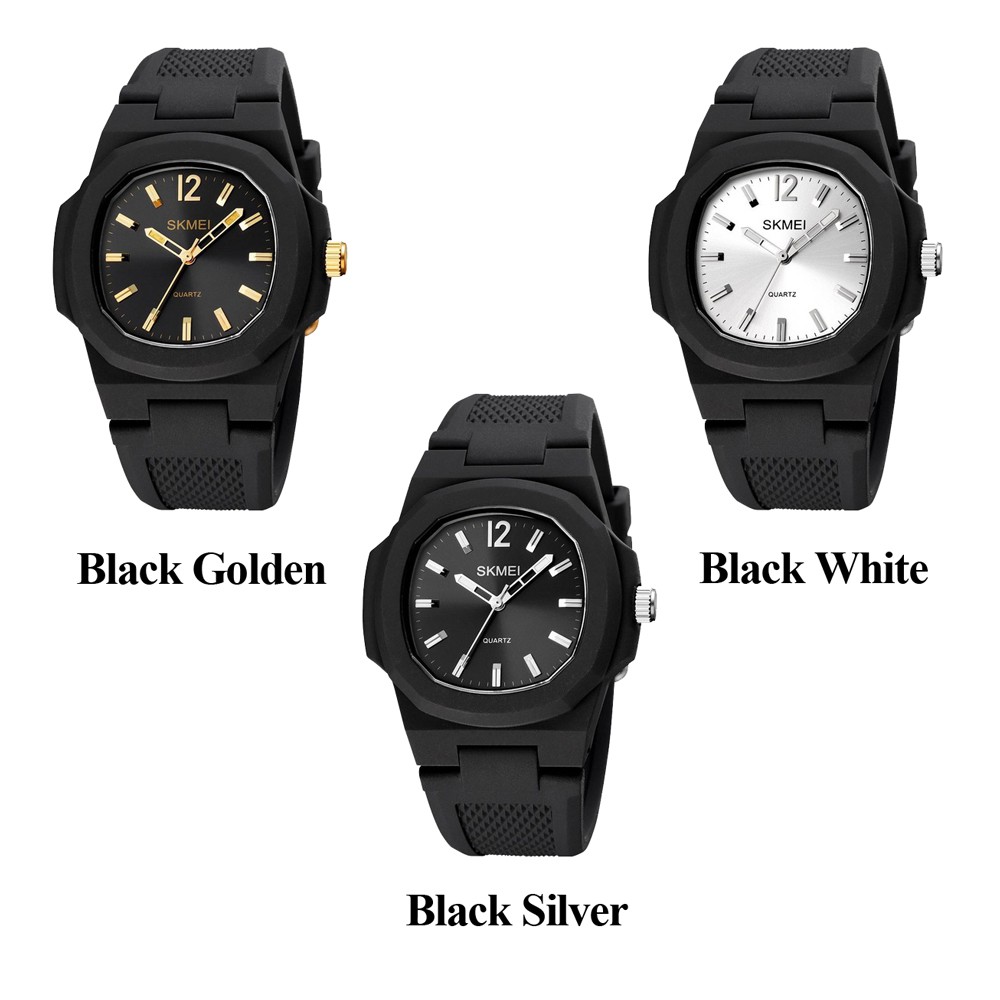 Đồng hồ đeo tay SKMEI 1717 bộ máy thạch anh chạy kim chống thấm nước dây đeo silicone thời trang