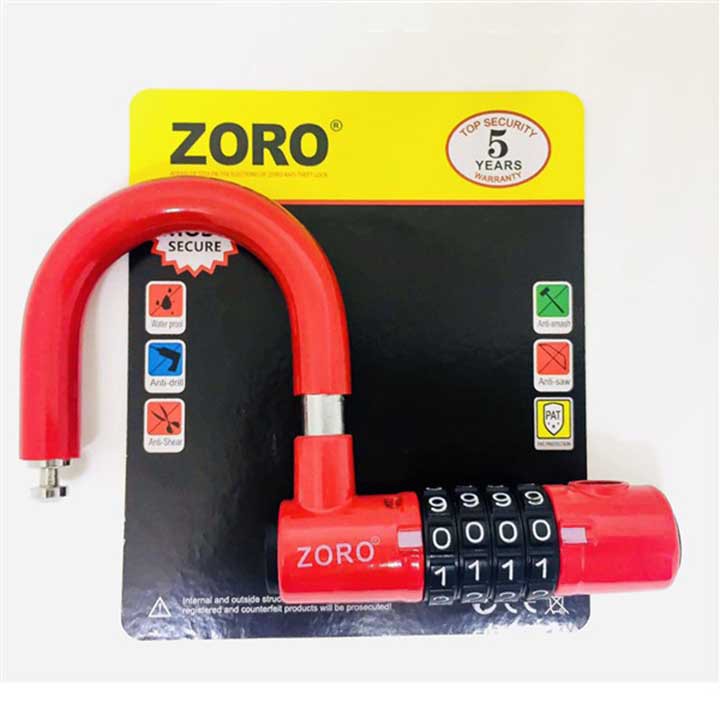 Khóa số lớn Zoro 4 mật mã ĐỎ an toàn