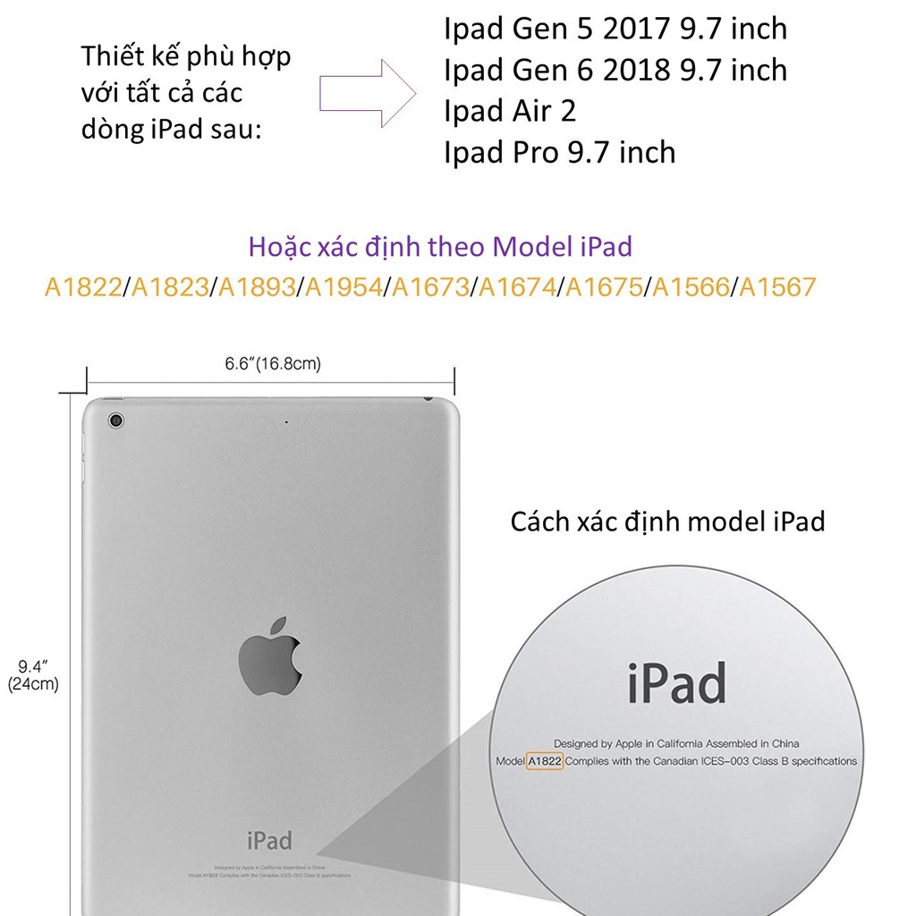 Ốp ipad Aceguarder chống sốc cao cấp dành cho ipad Air 2 / Pro 9.7 / Gen 5 / Gen 6 - A27 | BigBuy360 - bigbuy360.vn