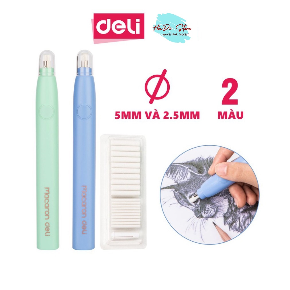 [HADI] Bút tẩy điện DELI kèm 20 lõi gôm thay thế (Mã SP:Deli-G-EH02800)