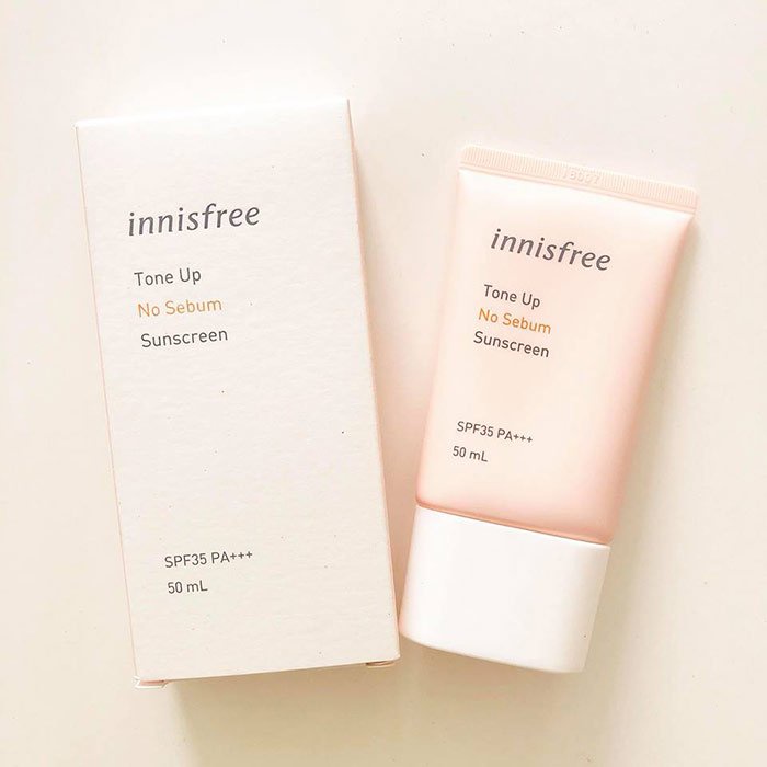 Kem Chống Nắng Innisfree Tone Up No Sebum Sunscreen SPF35/PA++++ 50ml Nâng Tone, Kiềm Dầu Hàn Quốc, Mẫu mới