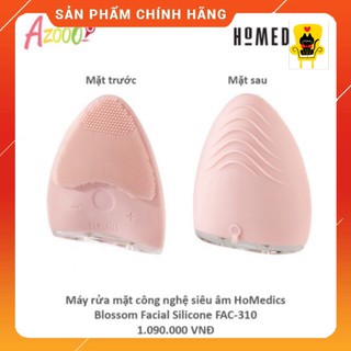 Máy rửa mặt Silicone kháng khuẩn công nghệ siêu âm HoMedics Blossom FAC-310