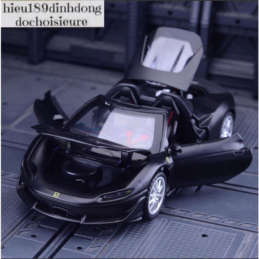 xe sắt siêu xe ferrari mở cánh loại đẹp sắc nét, chạy cót, có tiếng hú ga, đèn phát sáng (video ảnh thật) nhiều màu
