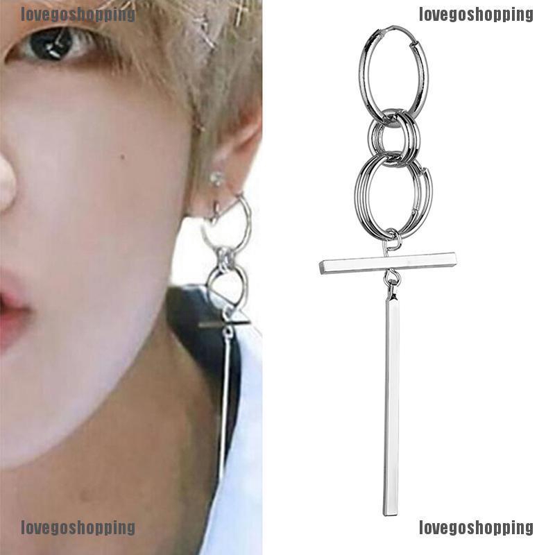 Bông Tai Bạc Dạng Tua Rua Phong Cách KPOP BTS V Bangtan Boys V