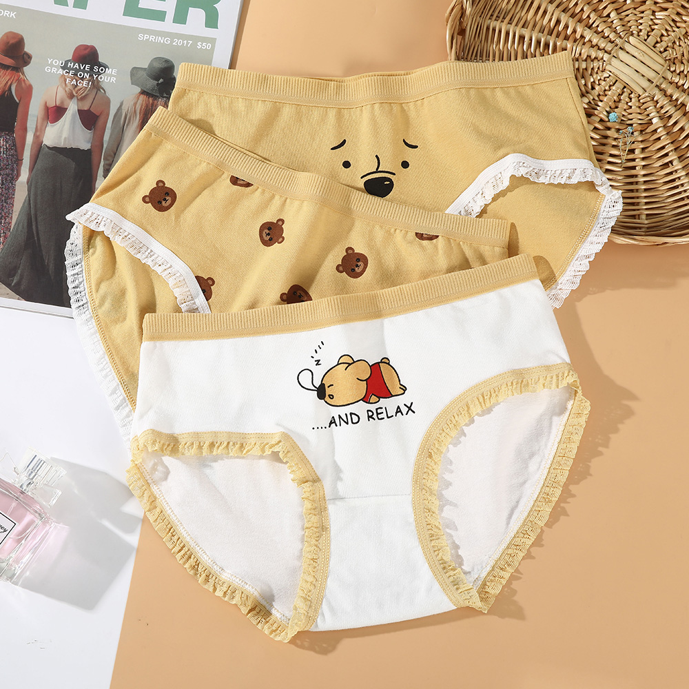 Quần lót Aijolen in họa tiết gấu xinh xắn cho nữ