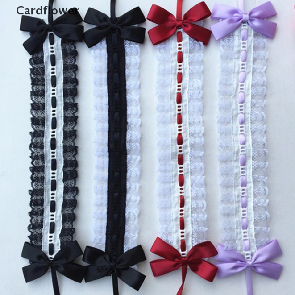 &lt; Cardflower &gt; Băng Đô Nơ Ren Nơ Phong Cách Lolita Hầu Gái Diy Đang Giảm Giá