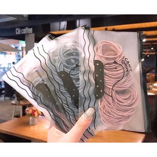 Set 100 Chiếc Chun Buộc Tóc Trơn Đa Màu Sắc