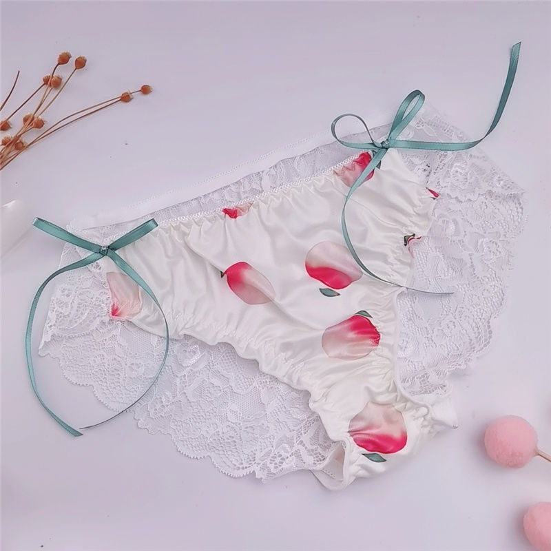Quần Lót Ren Lưng Thấp Hình Quả Đào Ngọt Ngào Dễ Thương Cho Nữ