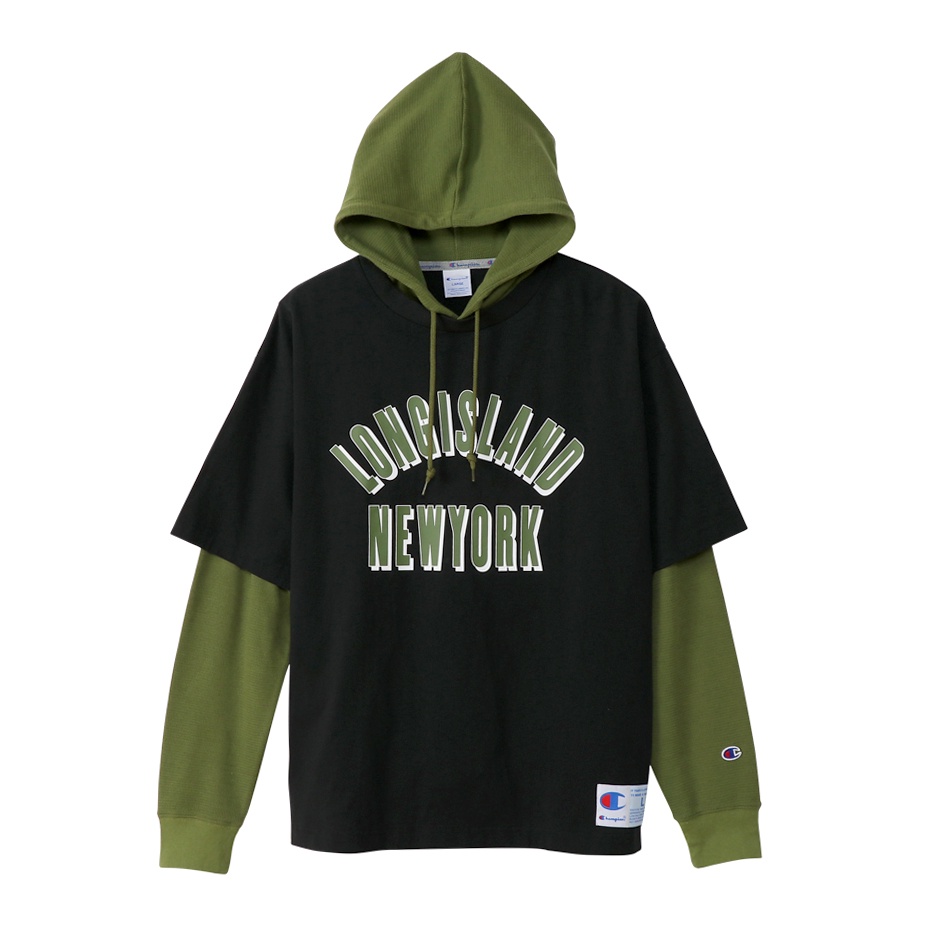 Áo Hoodies Champion JP Hooded Màu Đen CMPC3U412BLK