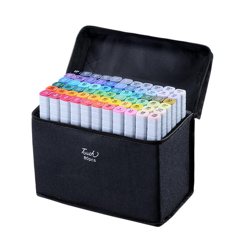 Bút marker Touchliit 7 loại 30/40/60/80 màu marker túi vải, màu dạ touchliit vẽ siêu đẹp