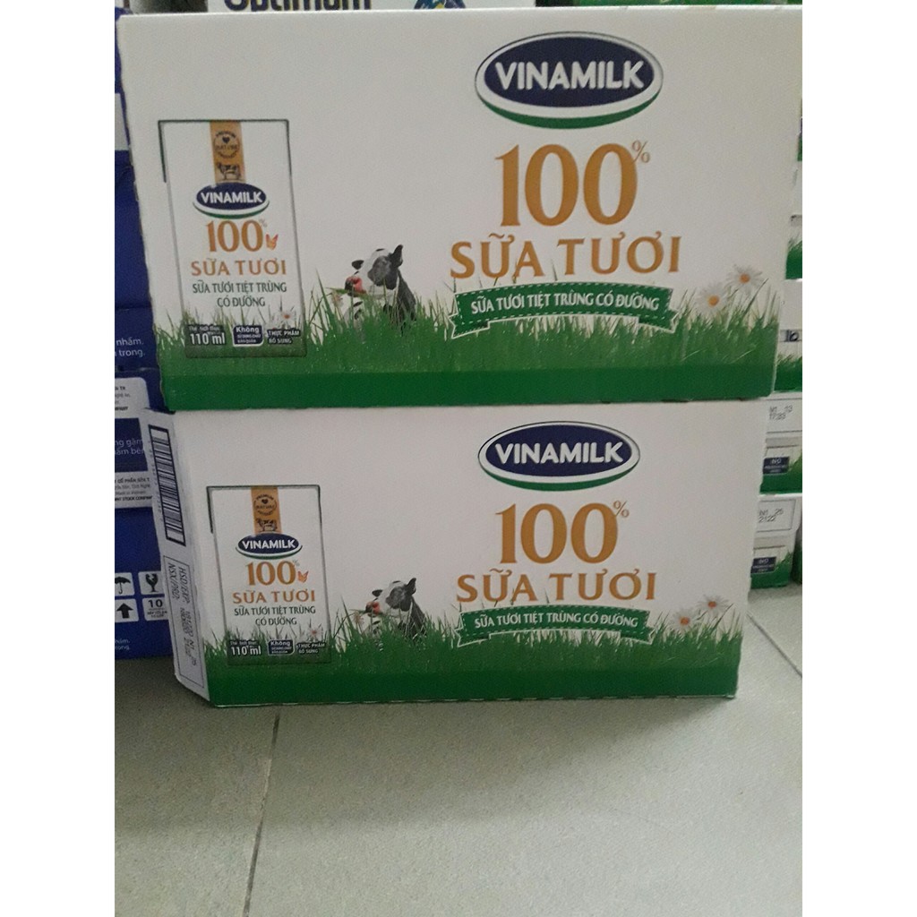 Sữa tươi Vinamilk 100% 110ml (lốc 4 hộp)