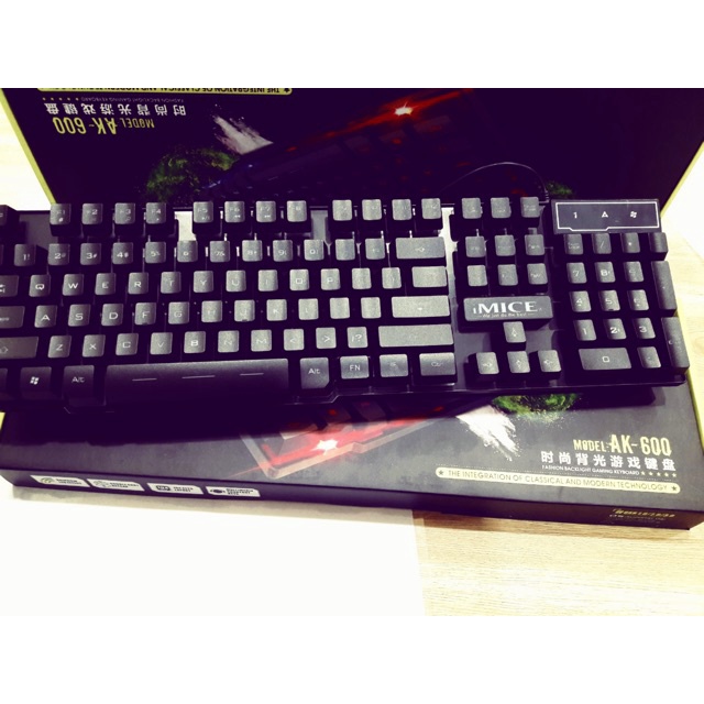 Bàn phím giả cơ chuyên Game Led 7 màu- keyboard IMICE AK600