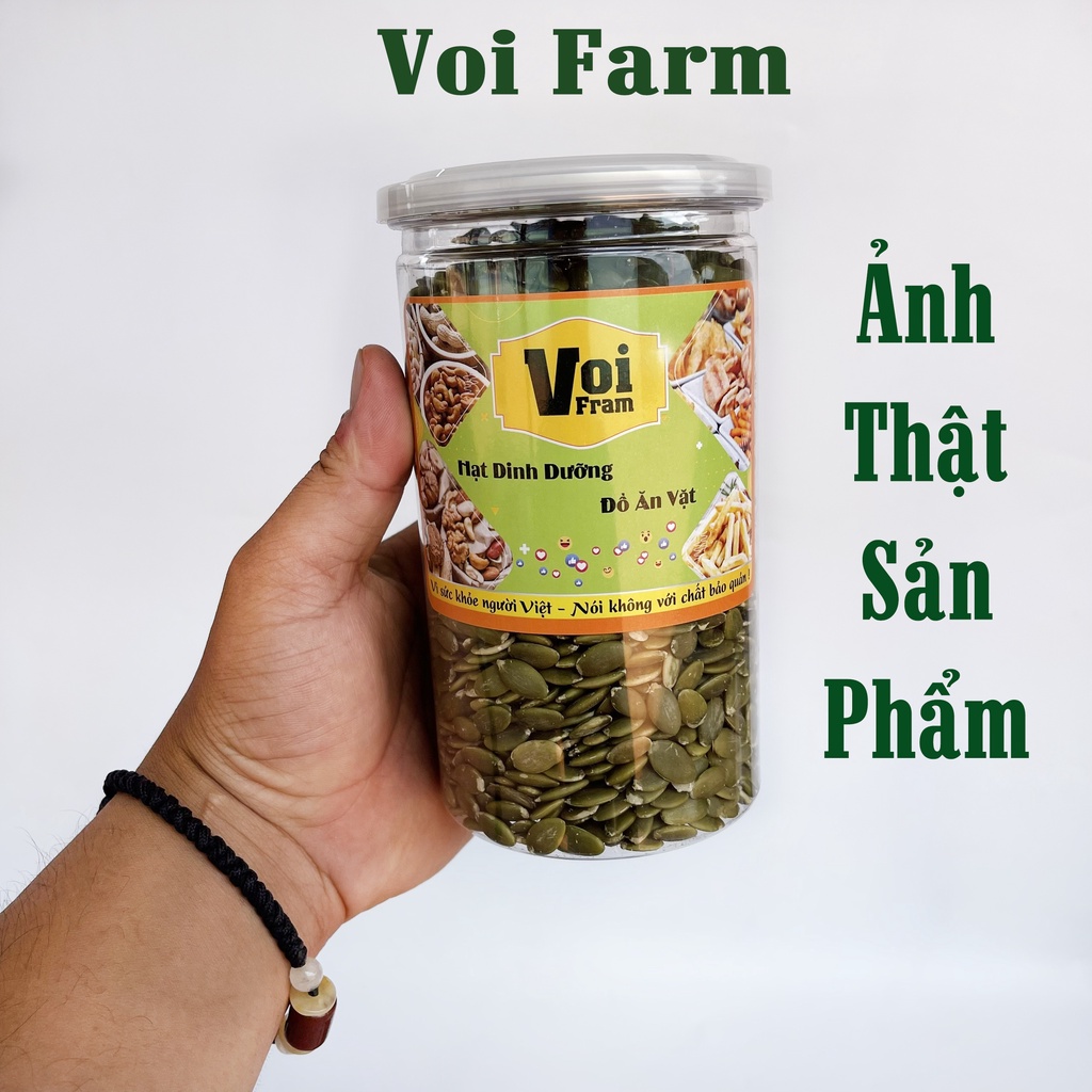 500gr Nhân hạt bí xanh tách vỏ sấy chín hoặc tươi sống VOIFARM