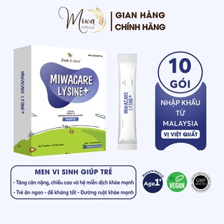 Men Vi Sinh Cho Bé Miwacare Lysine+ Nhập Khẩu Malaysia, Hộp 10 gói Vị Việt Quất, Tăng Cân Nặng Chiều Cao - miwaofficial