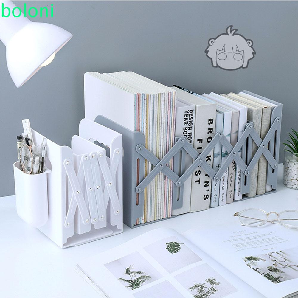 Giá chặn sách màu trắng có thể xếp gọn