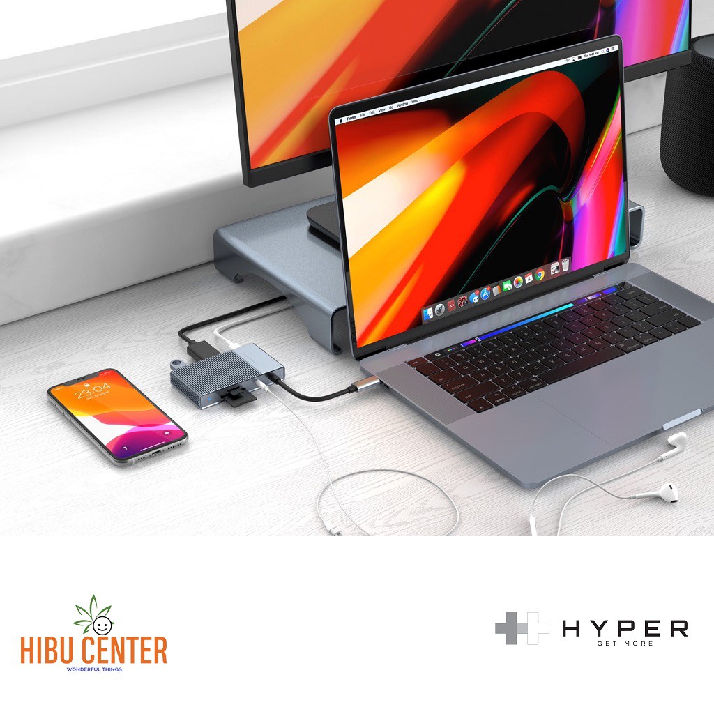 [USB-C HUB GEN2] Cổng Chuyển HYPERDRIVE GEN2 6-IN-1 Cho Macbook, Ipad Pro 2018-2020, PC &amp; Devices (G206).Hàng Chính Hãng