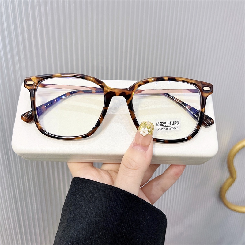 Mắt Kính Chống Ánh Sáng Xanh Hình Vuông Thời Trang Hàn Quốc Cổ Điển