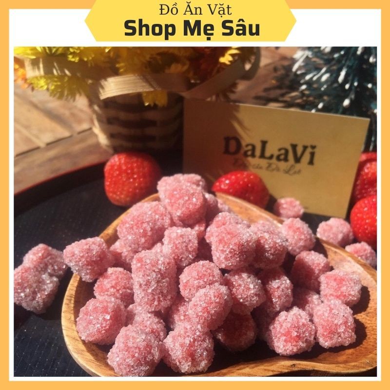 Gói 200g Ô Mai Dâu Tây Đà Lạt 💖 FREESHIP 💖 Kẹo Ô Mai Dâu Tây Đà Lạt Ngọt Thơm, Date Mới