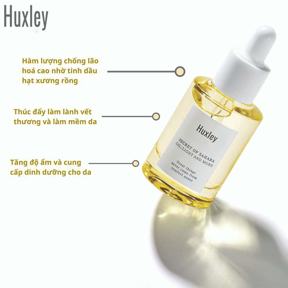 Combo Dưỡng Ẩm Tối Ưu, Dưỡng Trắng Chiết Xuất Xương Rồng Huxley ( Toner 120ml + Serum Light And More 30ml )