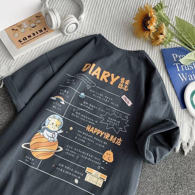Áo thun cotton tay lỡ unisex - - ÁO DIARI - - mẫu hot 2022