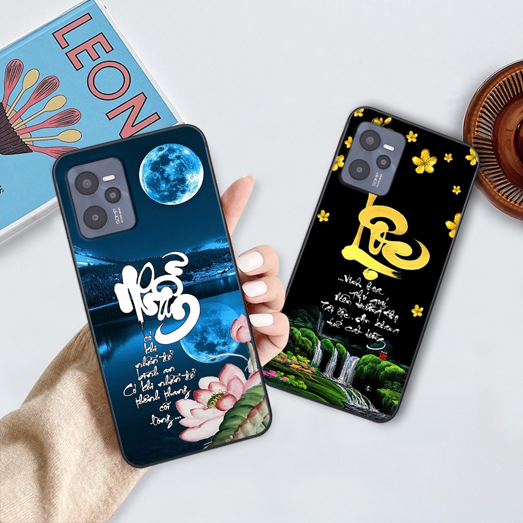 Ốp lưng Realme C35 phiên bản cha mẹ - vợ chồng- chữ thư pháp Tâm, nhẫn, phúc lộc thọ cực đẹp và ý nghĩa