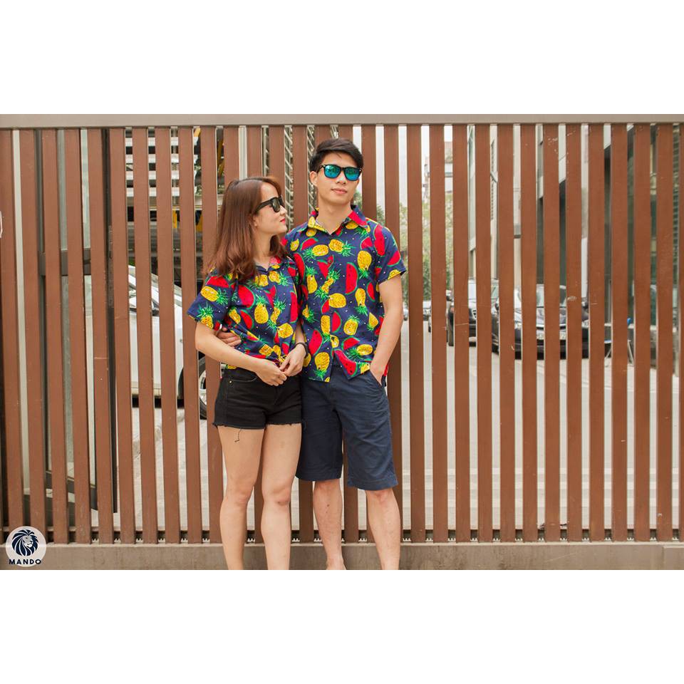 ÁO SƠ MI HOA QUẢ