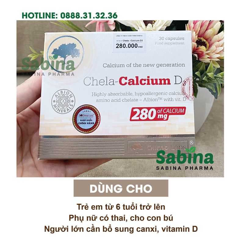 [Mã FMCGMALL -8% đơn 250K]Canxi Chela-Calcium D3 ( Olimp labs)– Canxi cho bà bầu, bổ sung canxi và vitamin D3 36.6g