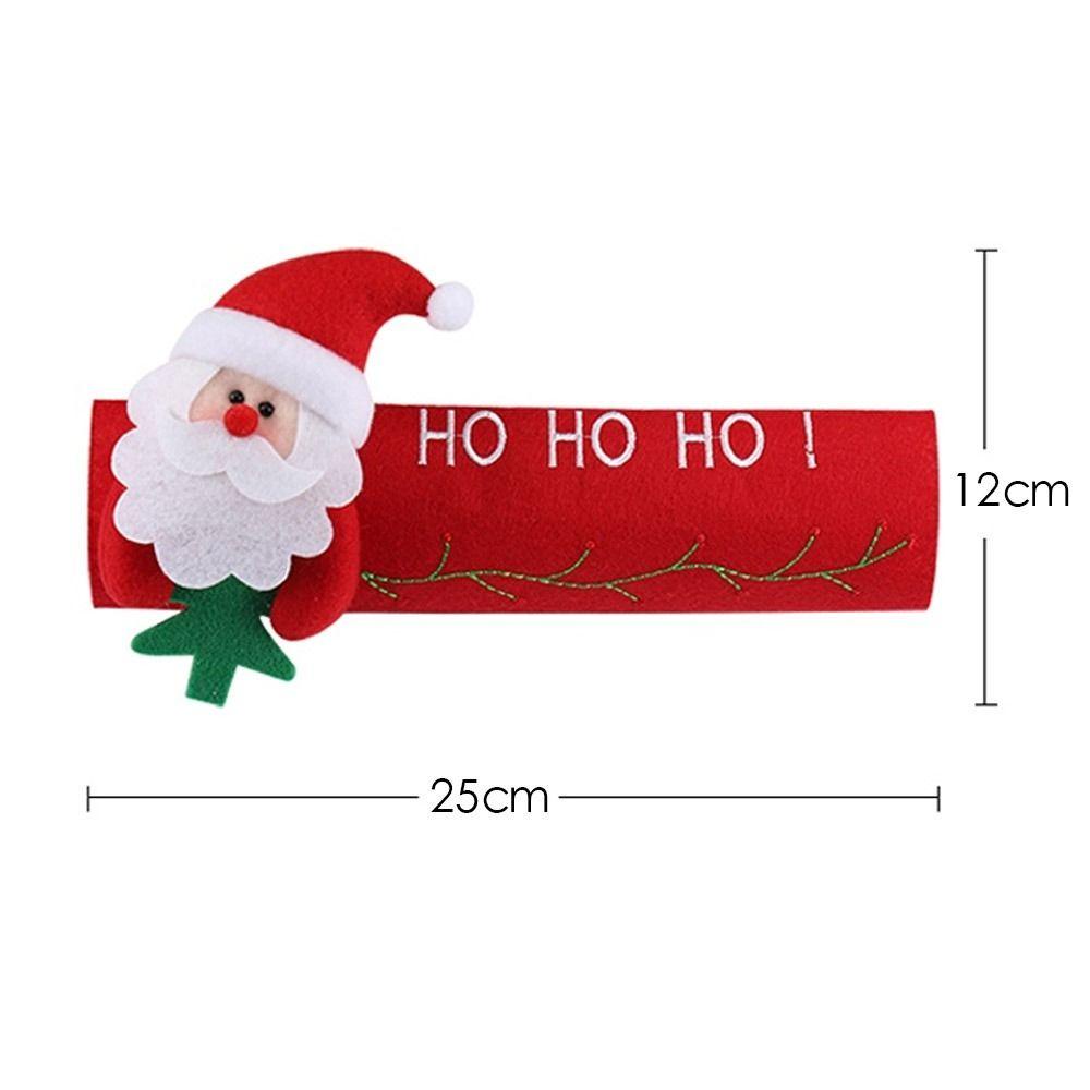 Cặp Vỏ Bọc Tay Cầm Trang Trí Tủ Lạnh Lò Vi Sóng Họa Tiết Giáng Sinh