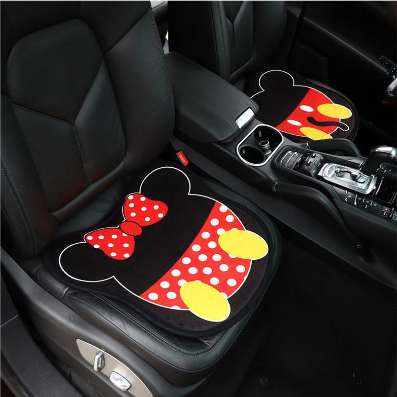 Đệm lót ghế ngồi xe hơi thoáng khí hình Mickey Minnie dễ thương