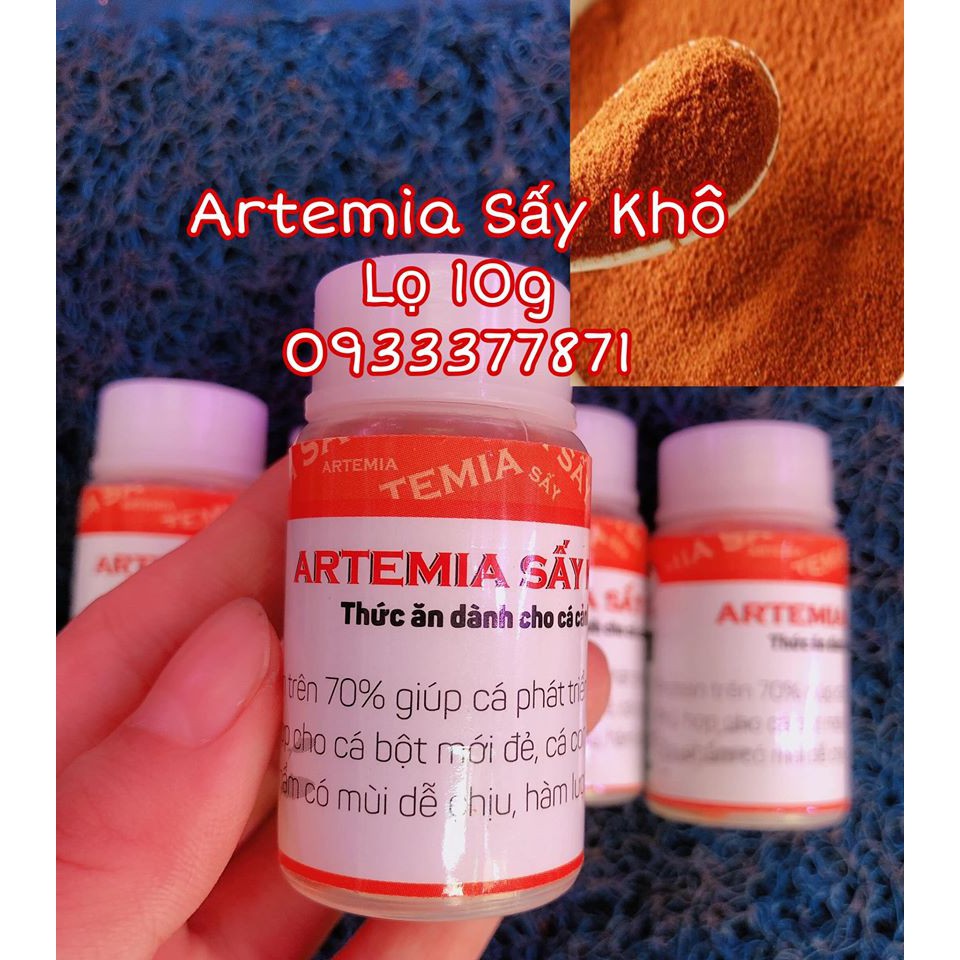 Lọ 10g Artemia bột sấy khô cho cá bột, cá cảnh nhỏ (Hàng Công Ty)