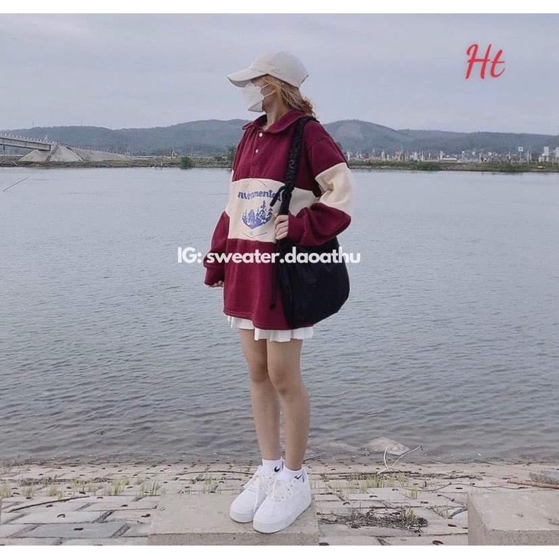 Áo polo nỉ đỏ Envi H26 | BigBuy360 - bigbuy360.vn