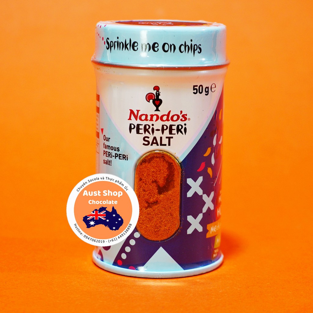 Muối gia vị Nando's Peri Peri rắc gà - khoai tây 50gr - Nandos Peri Peri Salt Australia - Aust Shop Chocolate